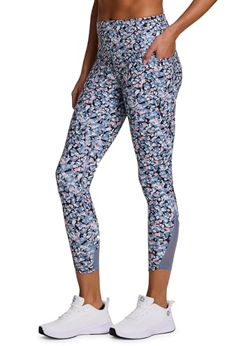 RBX Activewear Women's Yoga Leggings with Pockets, 7/8 Legging with Mesh Ankle Length Workout Pants Squat Proof Tights