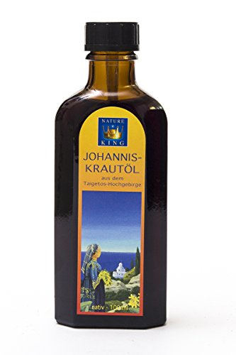 NatureKing 100ml Griechisches JOHANNISKRAUTÖL (Mazerat), Bio Olivenöl und Blüten aus Wildsammlung Cover