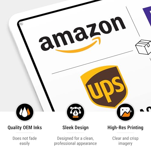 Image of Package Delivery Sign, Please Leave Packages Here Sign, FedEx, Amazon, UPS, USPS, 10x7 Inches, Rust Free .040 Aluminum, Fade Resistant, Made in USA by Sigo Signs