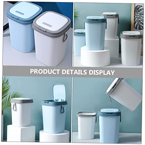 Caneca de basura rectangular con tapa estilo nórdico 10L miniatura 6