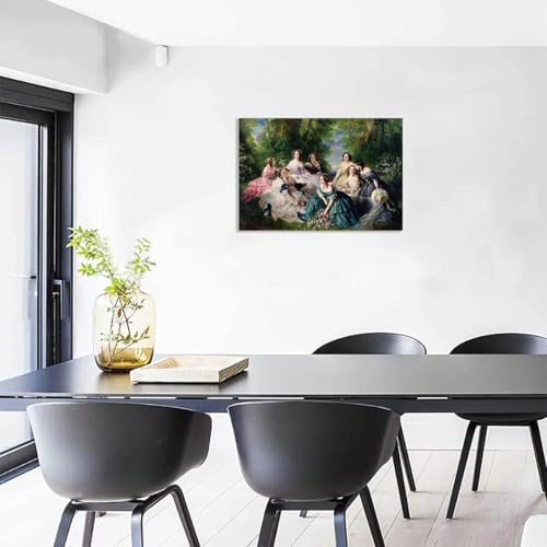 Peinture à l'huile Winterhalter de l'Impératrice Eugénie pour un intérieur poétique - 4