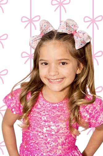 Moño de Cinta Grosgrain con Estampado de Cumpleaños para Niñas, Tamaño Medio o King, con Pinza Antideslizante WeeStay, Mediano, Es Mi Cumpleaños miniatura 3