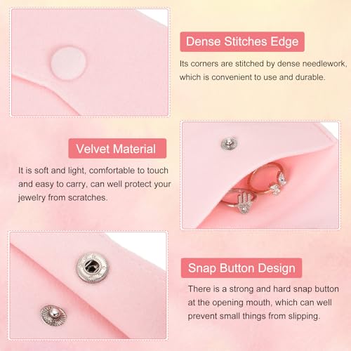 Bolsas de terciopelo para joyas con boton que evitan la perdida de anillos y collares 4