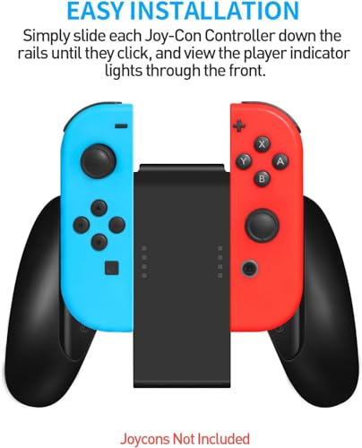 OEM Style Switch Joy Con Controller Comfort Grip Joycon Holder Bracket Accessories - Standard Grip Without Charging Function - Image 6