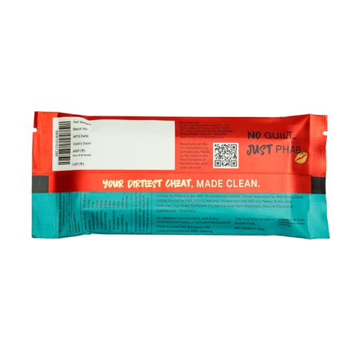 Image of Phab Cheat Protein Bar - Chocolate Peanut Butter | High Protein Snack (15g) | No Added Sugar | Low Calorie Fudge Bar | Healthy Guilt-Free Snack | Pack 12-50g each