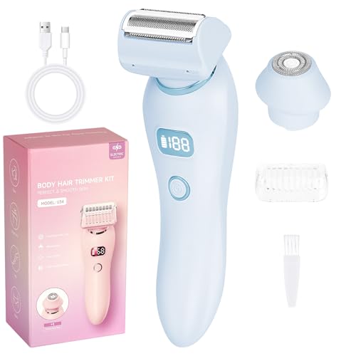 AOOWU Rasoio Intimo donna, 2 In 1 Rasoio Elettrico Donna