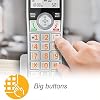 AT&T CL84207 DECT 6.0 2-Handset Corded/Cordless Phone for Home with Long Range, Answering Machine, Call Blocking, Caller ID Announcer, Intercom, and Line-power mode, Silver/Black