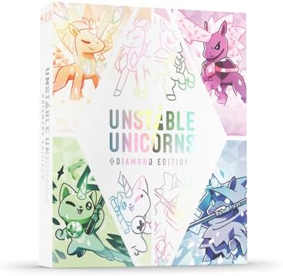 Unstable Unicorns Diamond Edition Base Game - for Kids, Teens, an...