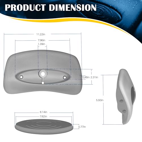 2 Pack 6472-960 Cover Valet Chevron Spa Pillow Replacement for Sundance 850/880 Series Hot Tubs Spas Pillow, with a Light Grey Outer Pillow(6455-467) and a Dark Grey Insert(6455-482) - Thumbnail 2