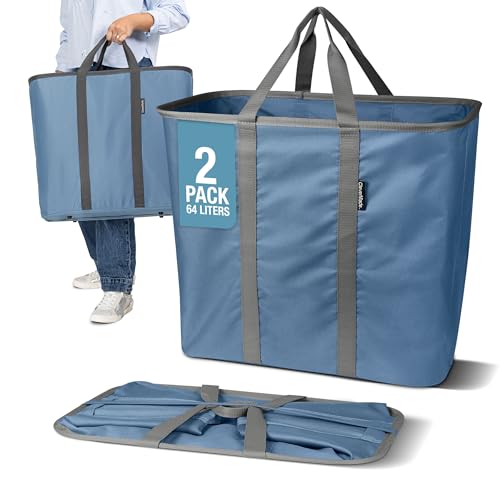 CleverMade Collapsible Laundry Caddy 2-Pack (64L)