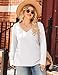 IN'VOLAND Plus Size V Neck T Shirts for Women White Long Sleeve Shirts Casual Spring Fall Tshirts 2025 Basic Tee Outfits 3X