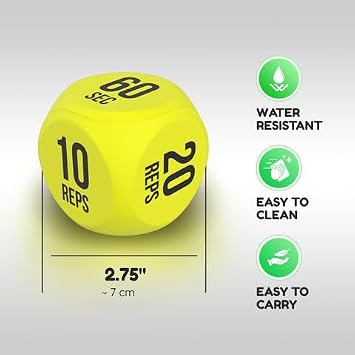 TidyFriend Exercise Dice 6 Sided Foam Workout Dice for Teens & Adults, Fun Fitness Equipment for Solo or Group Classes, Home Gym Use Great Workout Equipment & Gifts for Gym Lovers (Blue)
