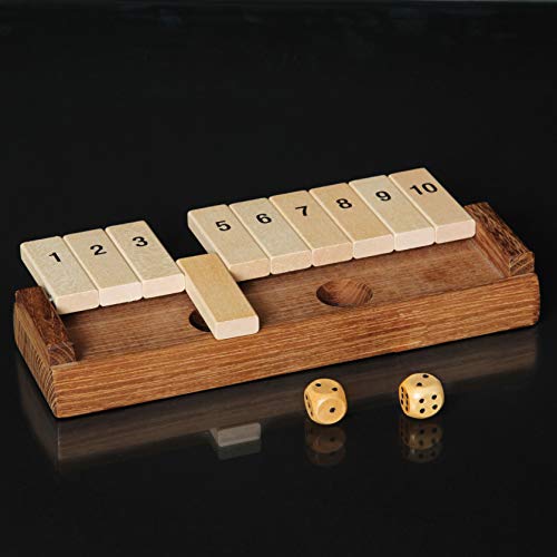 Shut the Box Bartl 100853 Klappenspiel Würfelspiel aus Holz