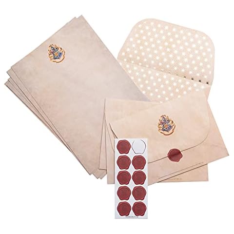 Set de escritura Harry Potter con carta Hogwarts, sobres y pegatinas Cover