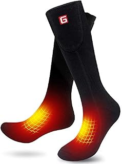 GLOBAL VASION Heated Scoks Winter Electric Rechargeable 3 Heating Settings Thermal Sock
