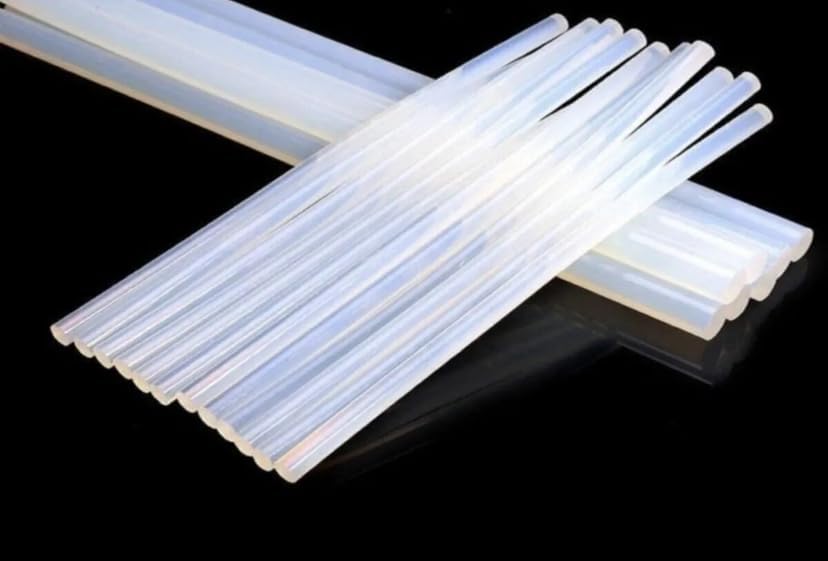 10 adet mum sıcak silikon, 7mm - 30cm İnce Şeffaf Silikon