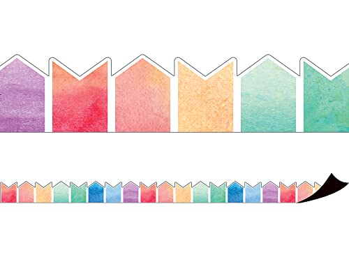 Teacher Created Resources Watercolor Pennants Magnetic Border (TCR77558) by Teacher Created Resources - Used condition - US$7.81