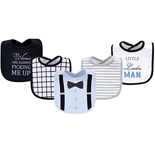 Image of Little Treasure Unisex Baby Cotton Bibs, Ladies Man, One Size