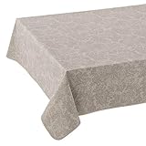 Top Produkt von ANRO - Pflegeleichte Tischdecke aus Textil mit 75% Baumwolle / 25% Polyesther mit Motiv - auch als Gartentischdecke - In-Door/Out-Door mit Paspelschrägband eingefasst