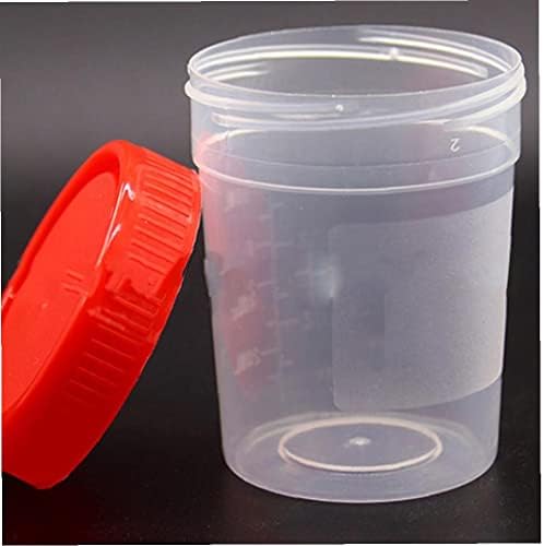 Zonster 10pcs Sterile Container Specimen Containers Sample Bottle Hospital Urine Collection 60ml Sample Bottle, Random, 68x41mm