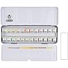 Schmincke AKADEMIE® Aquarell Solid Metal Box with 24 Half Pans with Brush Da Vinci