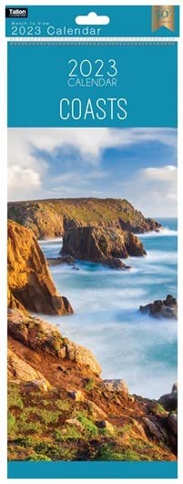 Orbitron 2026 Slim Month To View Spiral Bound Photo Wall Calendar Coast, Scene, Cottages &Garden (Coasts)