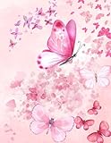  Notizbuch Schmetterling Pink: Notizbuch/ Tagebuch/ Kritzelbuch/ Kladde/ Schmetterling
