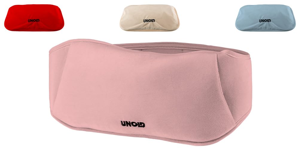 Unold 86014 Wärmi - Elektrische Wärmflasche, Rosa, wohltuende Wärme an Bauch, Rücken, Nacken, Sichere Handhabung, ohne heißes Wasser, ohne Elektrosmog, bis 65 °C