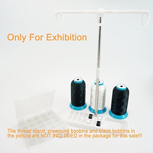 New brothread Set of 2 (Black+White) Huge Spool 5000M (5500Y) Bobbin Thread for Embroidery and Sewing Machines