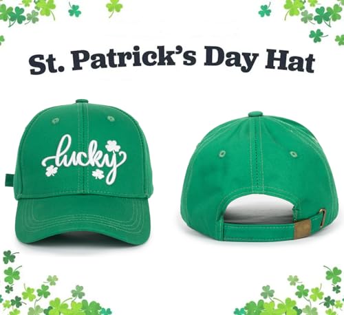 Casquette de baseball trèfle Saint-Patrick ajustable avec œillets d'aération et broderie relief - 4
