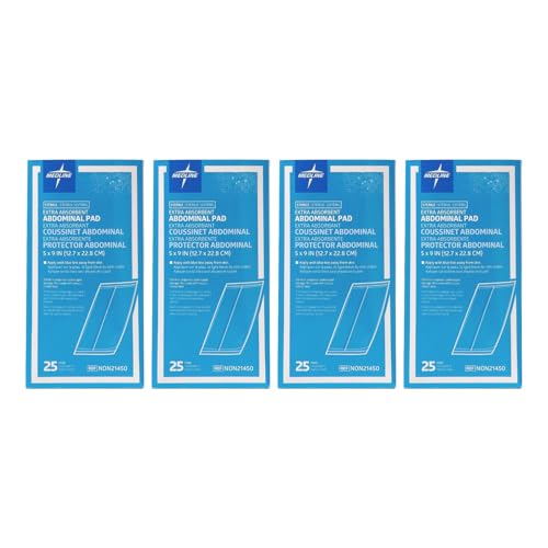 Medline Sterile Abdominal Pad NON21450H 5 inch x 9 inch 25 Count Pack of 4 product thumbnail 2