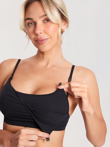 MOMANDA Women's Inbarely Pumping Bra Hands Free All-in-One Nursing Bra for Breastfeeding More Coverage Wireless Seamless4