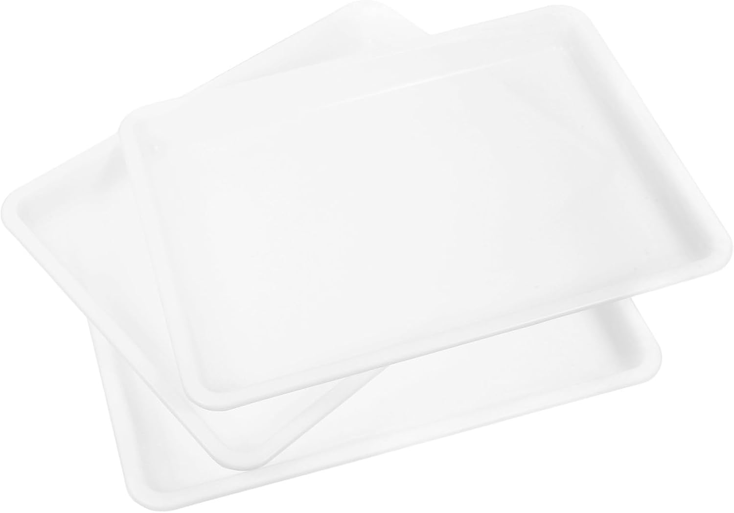 COHEALI 3pcs Reusable White Plastic Paint Mixing Tray Set and Artists, Easy to Clean Watercolor Palette Trays for Professional Art Creation and Art Projects