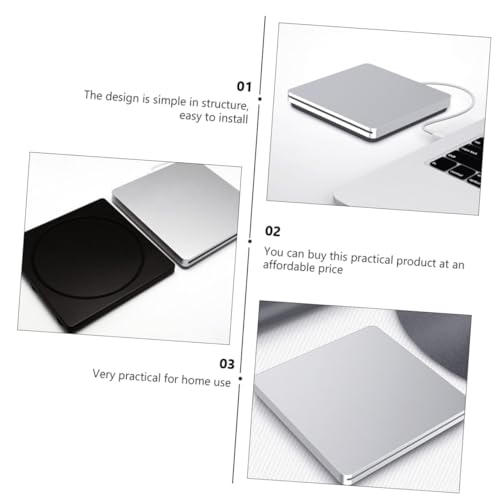 Lecteur de DVD portable USB 3.0 argenté slim pour PC