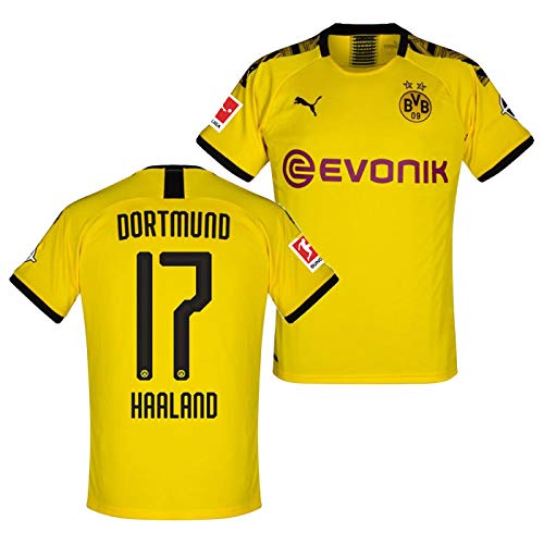 PUMA(プーマ) ドルトムント 19-20 110周年 ホーム 半袖 ユニフォーム No.17 ハーランド(ブンデスパッチ付き) 755737-01/17H-P (インポートXL) PUMA(プーマ) ドルトムント 19-20 110周年 ホーム 半袖 ユニフォーム No.17 ハーランド(ブンデスパッチ付き) 755737-01/17H-P (インポートXL)
