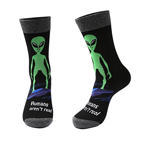Zmart Alien Socks Alien Gifts for Men Teens - Funny Space Socks, Outer Space Gifts, UFO Gifts UFO Socks