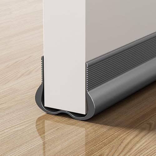 (2 Pack) Fuguang Door Seal Strip 36 Inch Door Draft Stopper Under Door Sweep Weatherproof Noise Dust Blocker (Gray)