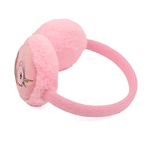 Flammi Kids Winter Earmuffs Unicorn Warm Faux Fur Ear Warmers For Boys Girls (Pink) #TOP3
