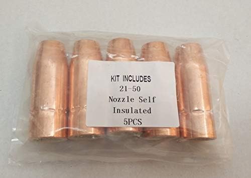 5 pcs of MIG Welding Nozzle 21-50, 1/2" for Lincoln Magnum 100L Tweco Mini/#1
