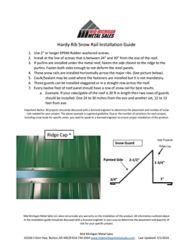 Mid Michigan Metal Sales Hr Metal Roof Snow Guards thumb #3