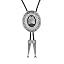 Black Crystal Bolo Tie
