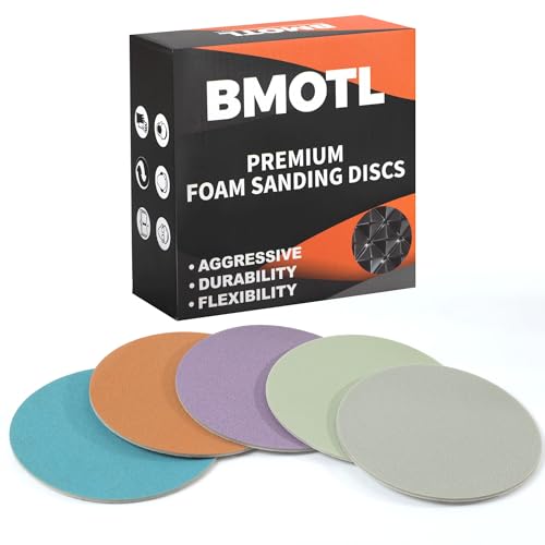 Image of 6 Inch Foam Sanding Discs: 15Pcs 1000 /1500 /2000 /3000 /6000 Grit Hook & Loop Wet Dry Performance Sand Paper for Orbital Sander, Round Sandpaper Replacement Pad for Automotive Polishing /Finishing