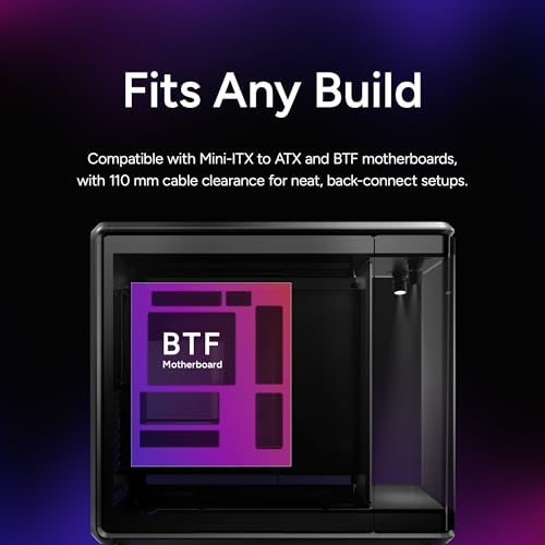Image of Cooler Master MasterFrame 360 Panorama Open-Frame ATX PC Case, 3-Side Panoramic Tempered Glass, 430mm GPU Max, 360mm Radiator Support, PCIe 5.0, Supports Up to 12x120mm Fans, USB4 Type-C