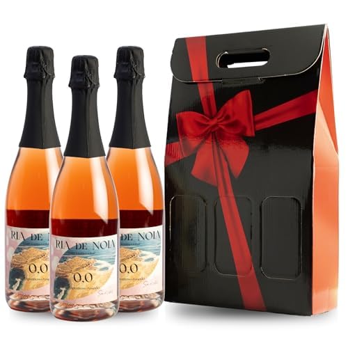 Ría de Noia | Pack vino espumoso sin alcohol 0,0 2 botellas + 1 de regalo | Sabor suave y delicioso | Acompañante ideal para comida y aperitivos