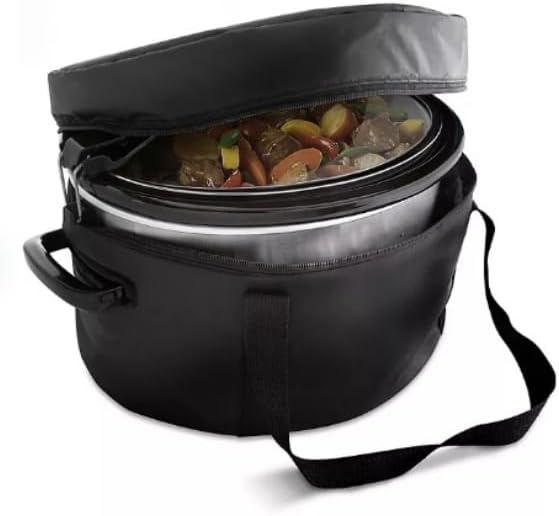 Miniatura 4 de Cook & Carry - Olla de cocción lenta ovalada de acero inoxidable extraíble con sistema de bloqueo y bolsa de viaje, 7 cuartos de galón