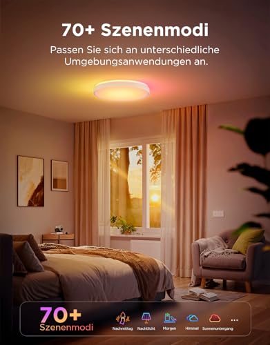 Govee Deckenlampe RGBIC 48,5W, Smart Led Deckenleuchte 4300lm, Ø38cm – Ansicht 5