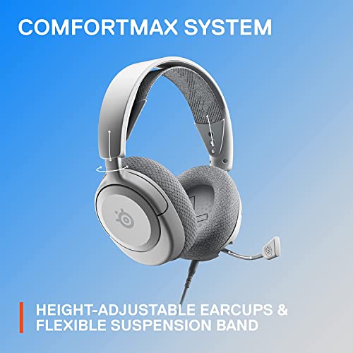 SteelSeries Arctis Nova 1P PS5 Headphones - Gaming Headset - 360° Space Sound - Memory Foam Ear Pads - Noise Cancelling Microphone - Also for PC, PS4, Switch, Xbox - White - image 8