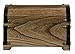 CoreDP Decorative Vintage Wood Treasure Chest, 8.3x5.5x5.5 inches with 90 Degree hinged lid, Old-Fashioned Design, Metal Outline and Buckle [Keepsake Box/Jewelry Box/Toy Treasure Chest]