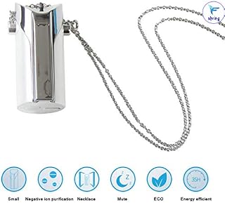 Portable Wearable Necklace Air Purifier, Home Mini Air Lonizers, Hang Neck Personal USB