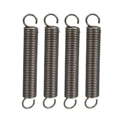 Image of TA-VIGOR 4Pcs Extension Compressed Spring,1.2mm Wire Diameter, 10mm Outer Dia, 70mm Free Length Steel Dual Hook Tension Spring for DIY Repair, Mechanical Equipment, Industrial Use
